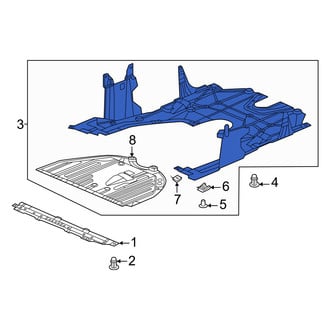 Honda OE - Front Forward Radiator Support Splash Shield