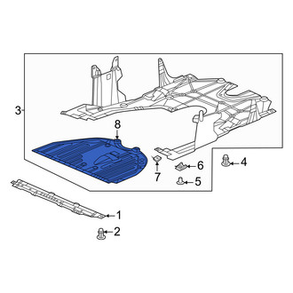 Honda OE - Front Rearward Radiator Support Splash Shield