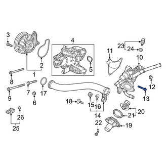 Honda OE - Engine Coolant Thermostat Housing Bolt