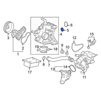 Honda OE - Engine Water Pump Housing O-Ring