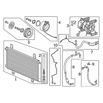 Honda OE - Air Conditioner & Heater - Condenser, Compressor & Lines (Sport)