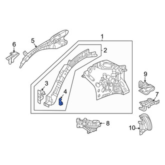 Honda OE - Left Inner Fender Rail Bracket