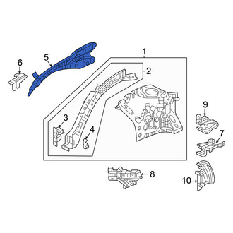 Honda OE - Front Left Inner Fender Rail