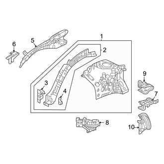 Honda OE - Fender - Structural Components & Rails (Upper Components), (Hatchback)