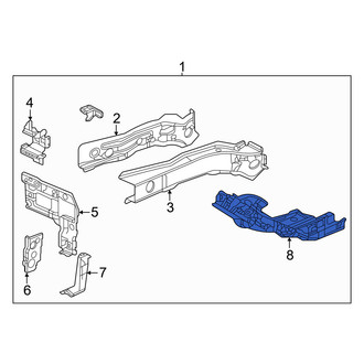 Honda OE - Front Left Fender Rail Reinforcement