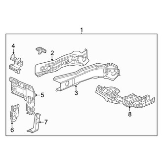 Honda OE - Fender - Structural Components & Rails (Lower Components), (Hatchback)