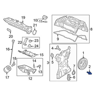 Honda OE - Engine Crankshaft Pulley Bolt