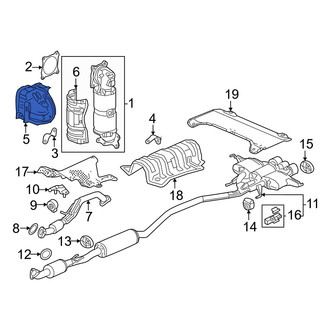 Honda OE - Upper Catalytic Converter Heat Shield