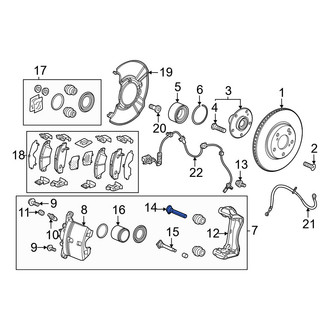 Honda OE - Front Upper Disc Brake Caliper Pin