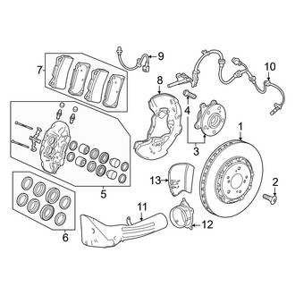Honda OE - Front Suspension - Brake Components (Type R)
