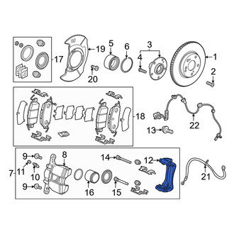 Honda OE - Rear Disc Brake Caliper Bracket