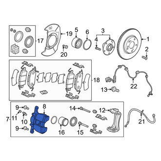 Honda OE - Front Left Disc Brake Caliper