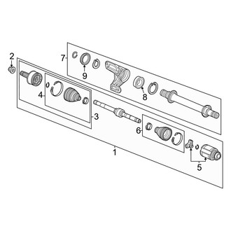 Honda OE - Front Suspension - Drive Axles (Hybrid Sport / Hybrid Sport Touring)