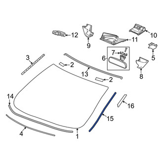 Honda OE - Front Right Windshield Molding