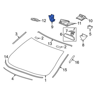 Honda OE - Front Left Interior Rear View Mirror Cover