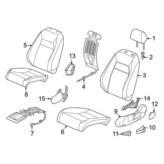 Honda OE - Seats & Tracks - Driver Seat Components (W/O Power)