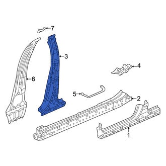 Honda OE - Left Body B-Pillar Reinforcement