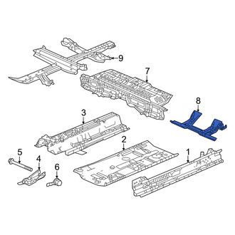 Honda OE - Rear Lower Floor Pan Crossmember