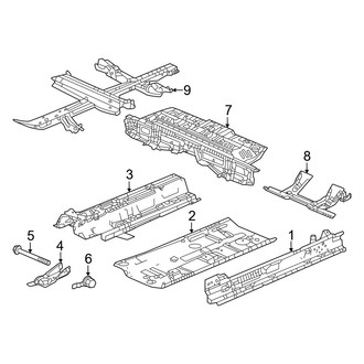 Honda OE - Pillars, Rocker & Floor - Floor & Rails (Hatchback)