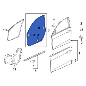 Honda OE - Front Left Inner Door Seal
