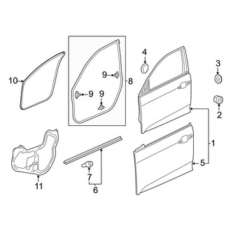 Honda OE - Front Door - Door & Components (Hatchback)