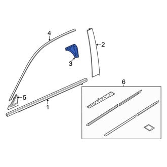 Honda OE - Front Left Door Window Molding