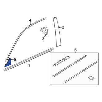 Honda OE - Front Left Rearward Door Applique