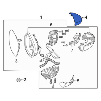 Honda OE - Front Left Upper Door Mirror Cover