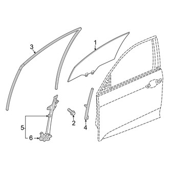 Honda OE - Front Door - Glass & Hardware