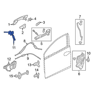 Honda OE - Front Left Door Lock Cylinder