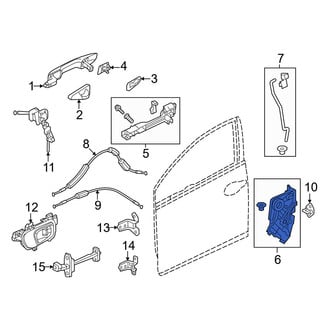 Honda OE - Rear Left Door Latch Assembly
