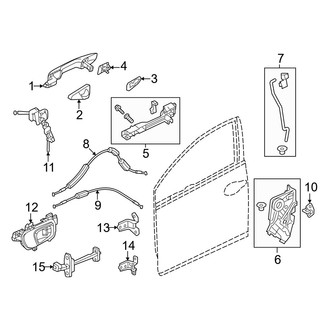 Honda OE - Front Door - Lock & Hardware