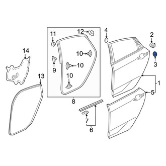 Honda OE - Door Shell Grommet