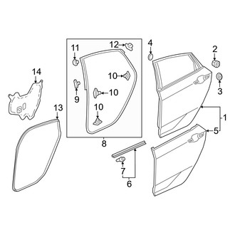 Honda OE - Rear Door - Door & Components (Hatchback)