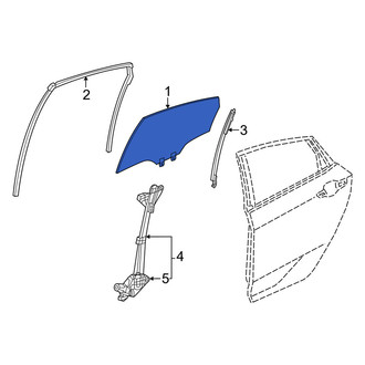 Honda OE - Front Right Door Glass