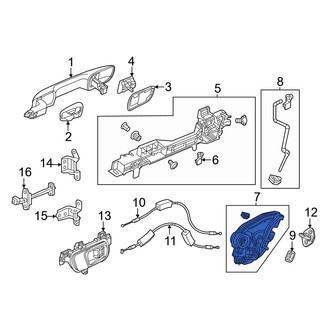 Honda OE - Rear Right Door Latch Assembly