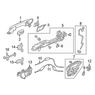 Honda OE - Rear Door - Lock & Hardware