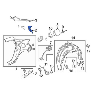 Honda OE - Rear Left Tail Light Pocket