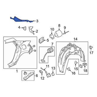 Honda OE - Rear Left Quarter Panel Gutter