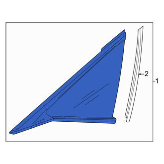 Honda OE - Rear Left Quarter Glass