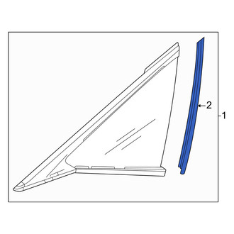 Honda OE - Right Quarter Glass Seal