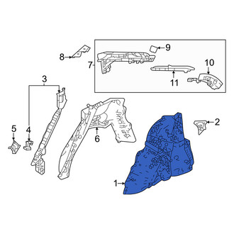 Honda OE - Rear Right Outer Wheel Housing Side Panel