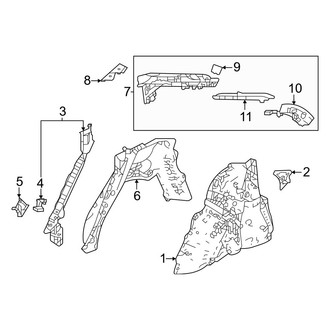 Honda OE - Quarter Panel - Inner Structure (Hatchback)
