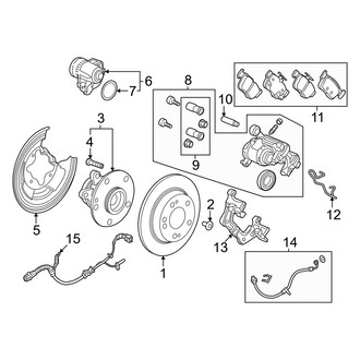Honda OE - Rear Suspension - Brake Components