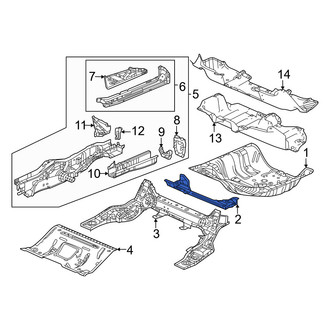 Honda OE - Rear Lower Floor Pan Crossmember