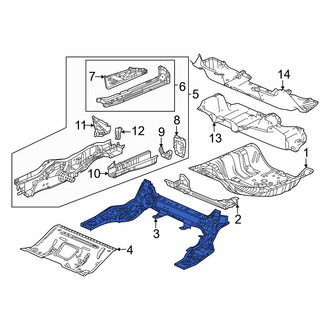 Honda OE - Front Lower Floor Pan Crossmember