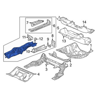Honda OE - Rear Left Frame Side Member Assembly