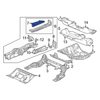 Honda OE - Rear Left Floor Side Rail Reinforcement