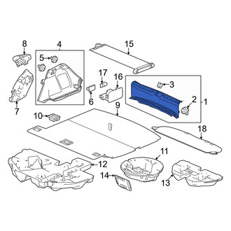 Honda OE - Rear Liftgate Trim Scuff Plate