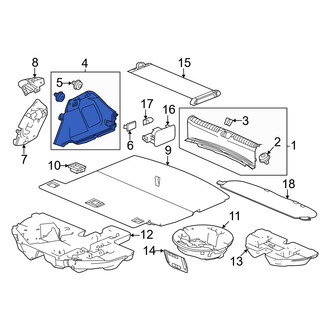 Honda OE - Rear Left Lower Interior Quarter Panel Trim Panel
